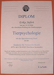 Diplom Tierpsychologie